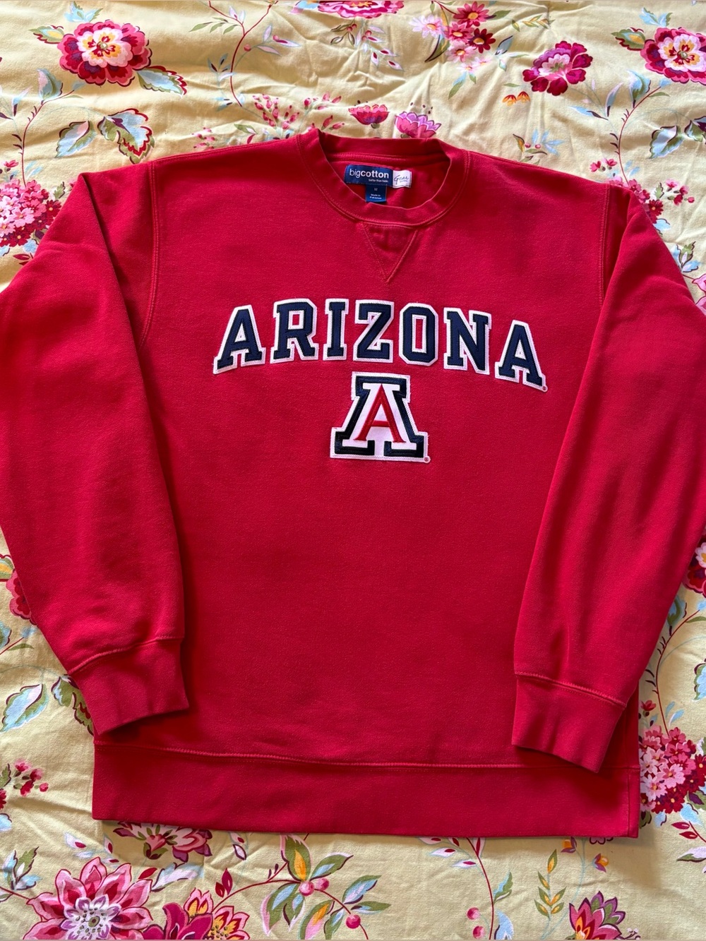 Arizona Wildcats Big Cotton Gear Y2K vintage stitched sweatshirt M 26x23 EUC